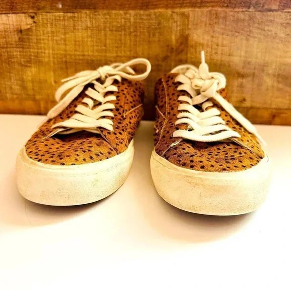 Madewell Sidewalk Sneakers in Spot Dot Calf Hair